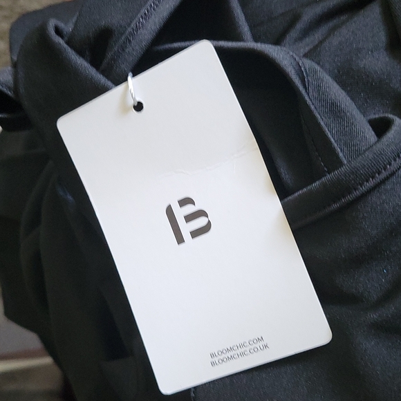 Mock Neck Contrast Mesh Cut Out Dress - Picture 10 of 10